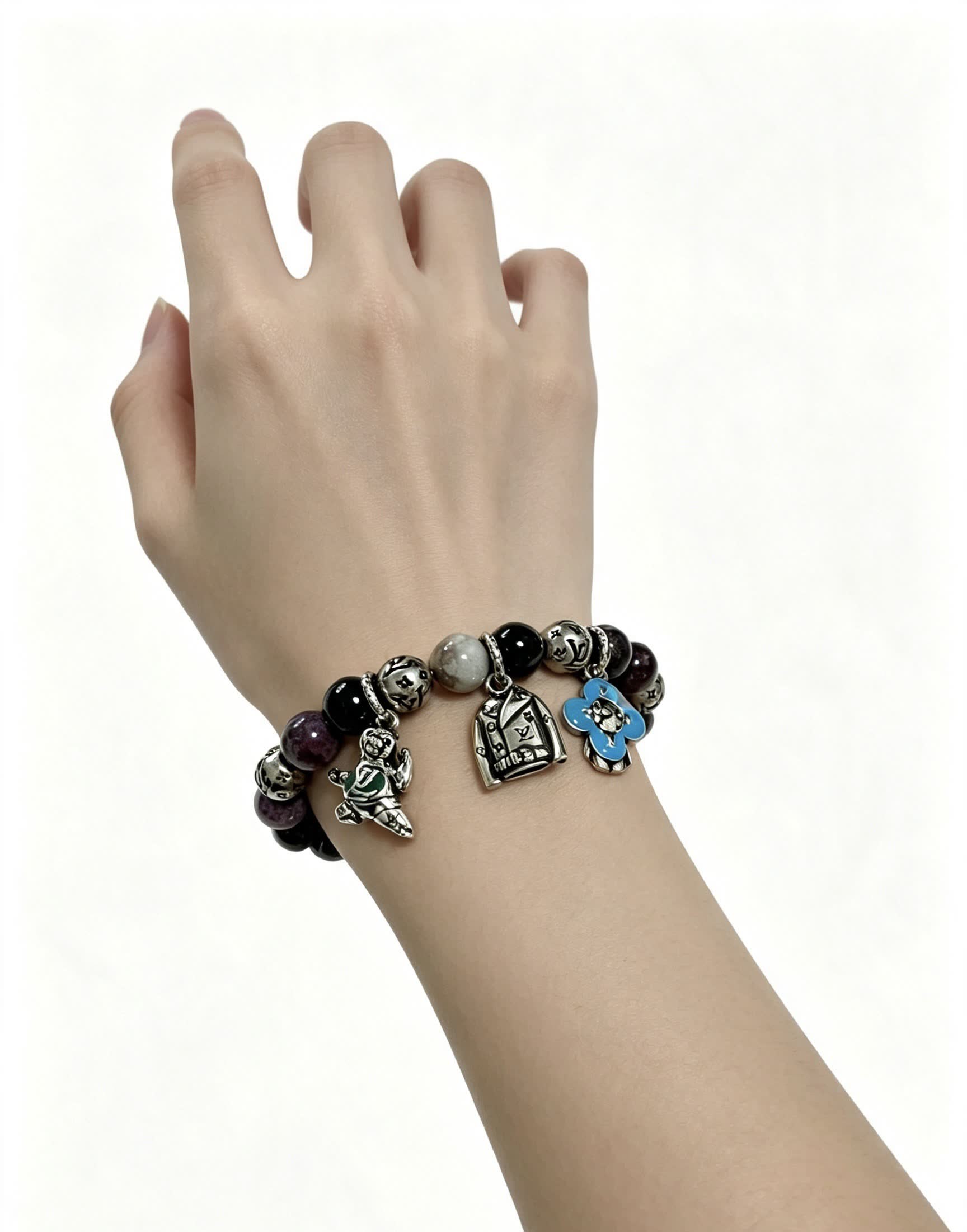 Louis Vuitton Beaded Bracelet with Charms
